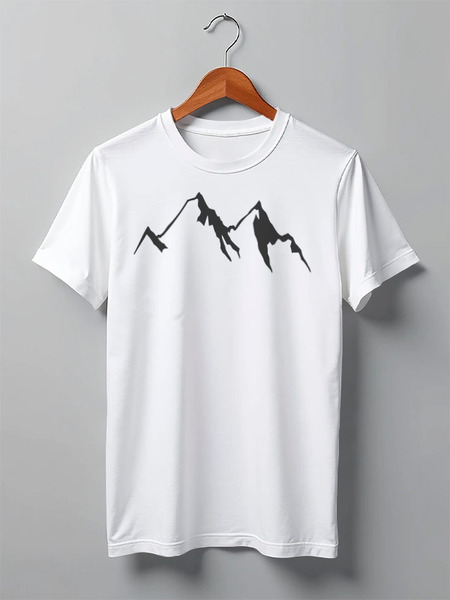 Заказать мужскую футболку в Москве. Футболка классическая Mountains от oneredfoxstore@gmail.com - готовые дизайны и нанесение принтов.
