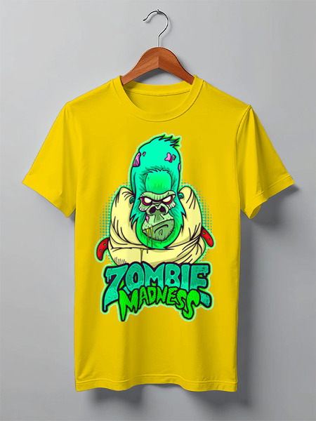 Заказать мужскую футболку в Москве. Футболка классическая Zombie Madness от Leichenwagen - готовые дизайны и нанесение принтов.