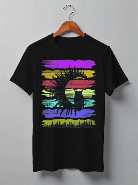 Заказать мужскую футболку в Москве. Футболка классическая Owl Here от oneredfoxstore@gmail.com - готовые дизайны и нанесение принтов.