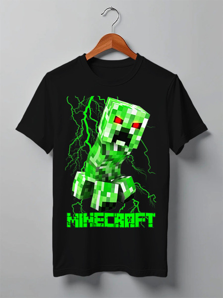 Заказать мужскую футболку в Москве. Футболка классическая MINECRAFT CREEPER от weeert - готовые дизайны и нанесение принтов.