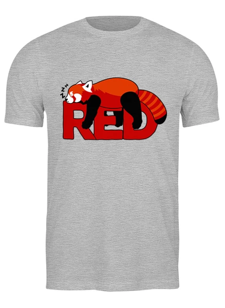 Заказать мужскую футболку в Москве. Футболка классическая Красная панда от skynatural - готовые дизайны и нанесение принтов.