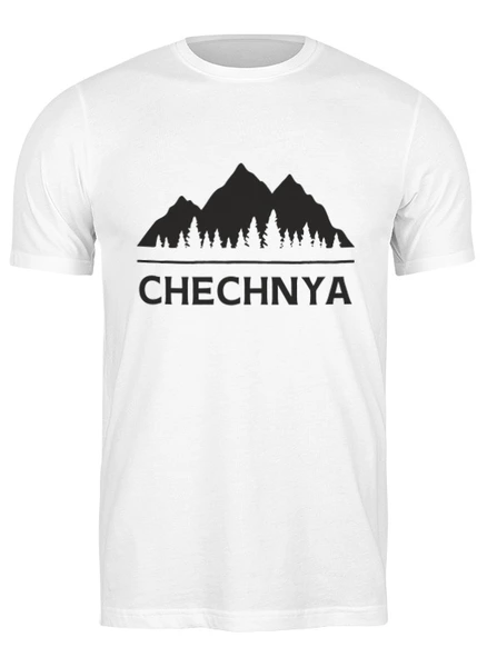 Заказать мужскую футболку в Москве. Футболка классическая Chechnya от skynatural - готовые дизайны и нанесение принтов.