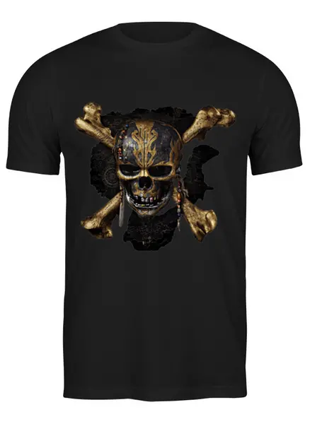Заказать мужскую футболку в Москве. Футболка классическая Skulls Pirates of the Caribbean Logo от to4a - готовые дизайны и нанесение принтов.