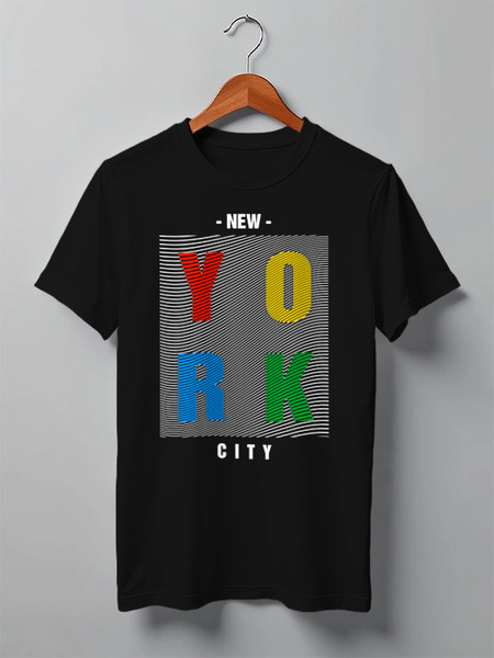 Заказать мужскую футболку в Москве. Футболка классическая New York City от balden - готовые дизайны и нанесение принтов.
