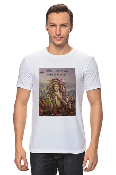 Заказать мужскую футболку в Москве. Футболка классическая Steve Vai от Fedor - готовые дизайны и нанесение принтов.