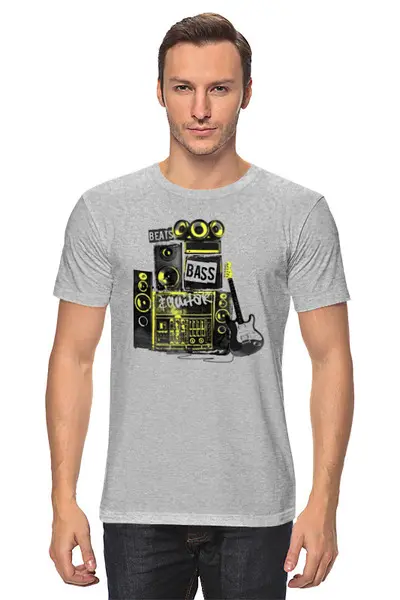 Заказать мужскую футболку в Москве. Футболка классическая Рок музыка  от T-shirt print  - готовые дизайны и нанесение принтов.