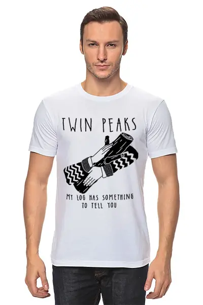 Заказать мужскую футболку в Москве. Футболка классическая Твин Пикс от geekbox - готовые дизайны и нанесение принтов.