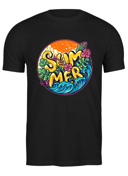 Заказать мужскую футболку в Москве. Футболка классическая Summer от skynatural - готовые дизайны и нанесение принтов.