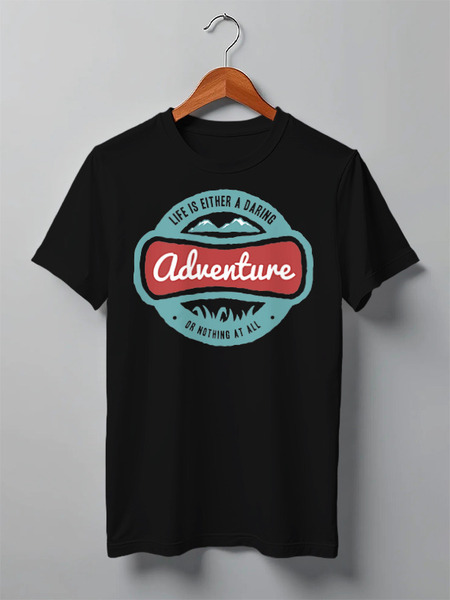 Заказать мужскую футболку в Москве. Футболка классическая Mountains от oneredfoxstore@gmail.com - готовые дизайны и нанесение принтов.