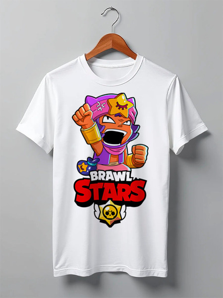 Заказать мужскую футболку в Москве. Футболка классическая BRAWL STARS SANDY  от geekbox - готовые дизайны и нанесение принтов.