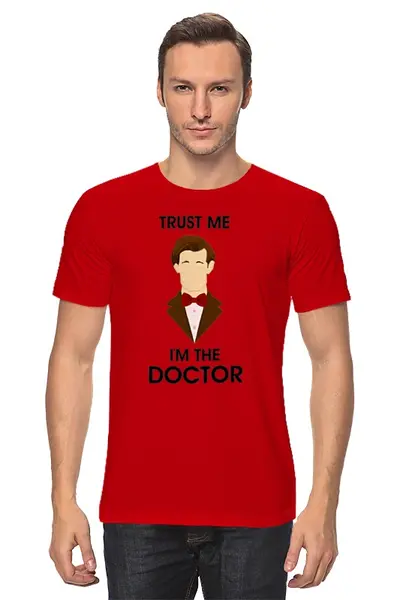 Заказать мужскую футболку в Москве. Футболка классическая Doctor Who  от cherdantcev - готовые дизайны и нанесение принтов.