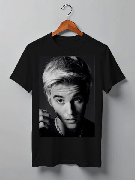 Заказать мужскую футболку в Москве. Футболка классическая Justin Bieber от Vladec11 - готовые дизайны и нанесение принтов.