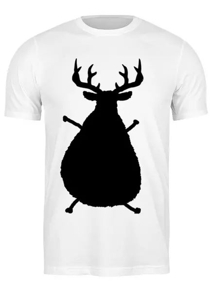 Заказать мужскую футболку в Москве. Футболка классическая Deer Here от oneredfoxstore@gmail.com - готовые дизайны и нанесение принтов.