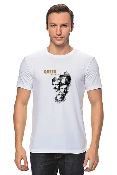 Заказать мужскую футболку в Москве. Футболка классическая Queen group от Leichenwagen - готовые дизайны и нанесение принтов.