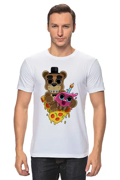 Заказать мужскую футболку в Москве. Футболка классическая ✪Five Nights at Freddy's✪ от balden - готовые дизайны и нанесение принтов.