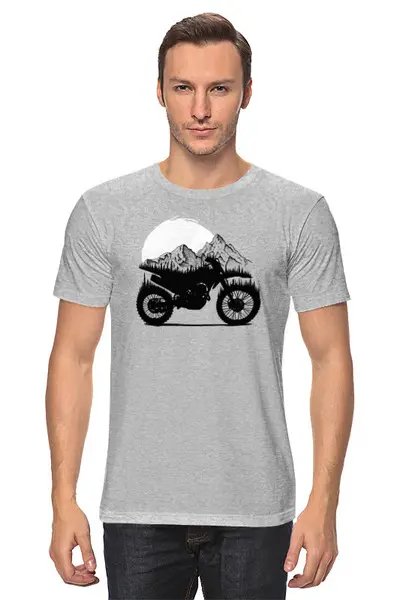 Заказать мужскую футболку в Москве. Футболка классическая Enduro от oneredfoxstore@gmail.com - готовые дизайны и нанесение принтов.