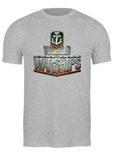 Заказать мужскую футболку в Москве. Футболка классическая World of Warships от Leichenwagen - готовые дизайны и нанесение принтов.