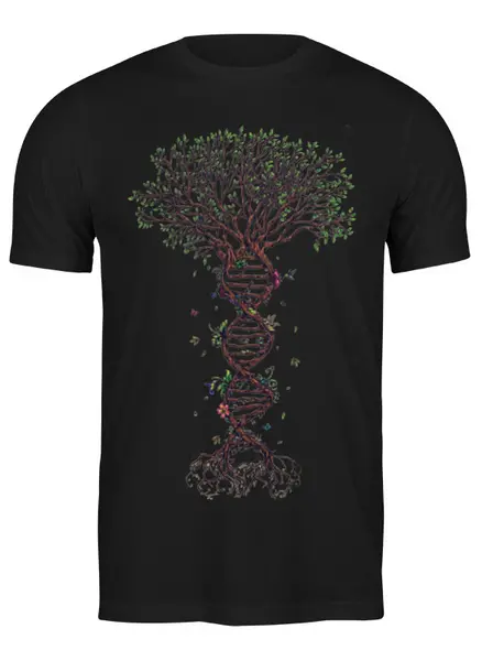 Заказать мужскую футболку в Москве. Футболка классическая DNA Tree / Древо ДНК от crash - готовые дизайны и нанесение принтов.