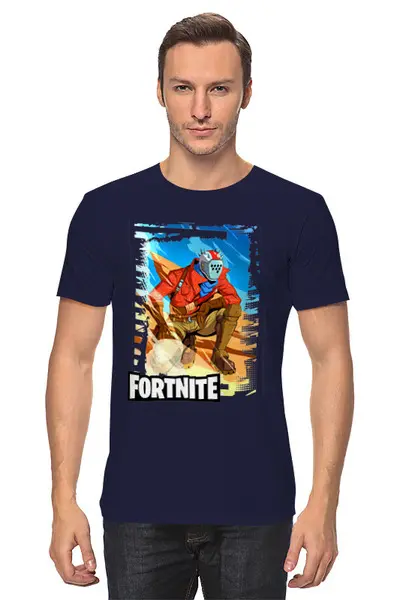 Заказать мужскую футболку в Москве. Футболка классическая FORTNITE от balden - готовые дизайны и нанесение принтов.