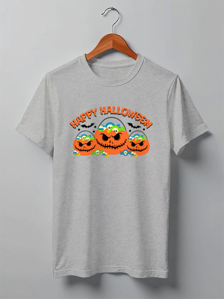 Заказать мужскую футболку в Москве. Футболка классическая Happy Halloween от skynatural - готовые дизайны и нанесение принтов.