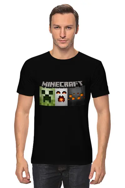 Заказать мужскую футболку в Москве. Футболка классическая Maincrafter от Константин Тотьмянин - готовые дизайны и нанесение принтов.