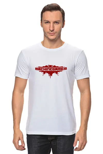 Заказать мужскую футболку в Москве. Футболка классическая MachineGames от THE_NISE  - готовые дизайны и нанесение принтов.