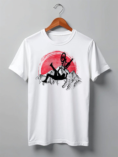 Заказать мужскую футболку в Москве. Футболка классическая Red Sun МТБ от oneredfoxstore@gmail.com - готовые дизайны и нанесение принтов.