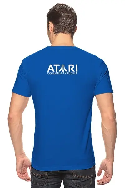 Заказать мужскую футболку в Москве. Футболка классическая Atari от deppski - готовые дизайны и нанесение принтов.