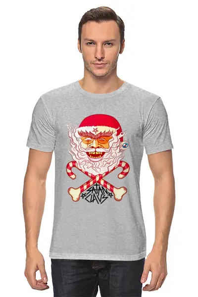 Заказать мужскую футболку в Москве. Футболка классическая Satan Claus от Leichenwagen - готовые дизайны и нанесение принтов.