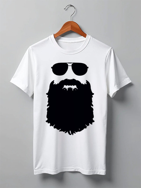Заказать мужскую футболку в Москве. Футболка классическая Beard от Kostya  - готовые дизайны и нанесение принтов.