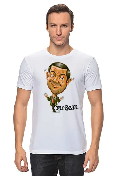 Заказать мужскую футболку в Москве. Футболка классическая Mr.Bean от Leichenwagen - готовые дизайны и нанесение принтов.