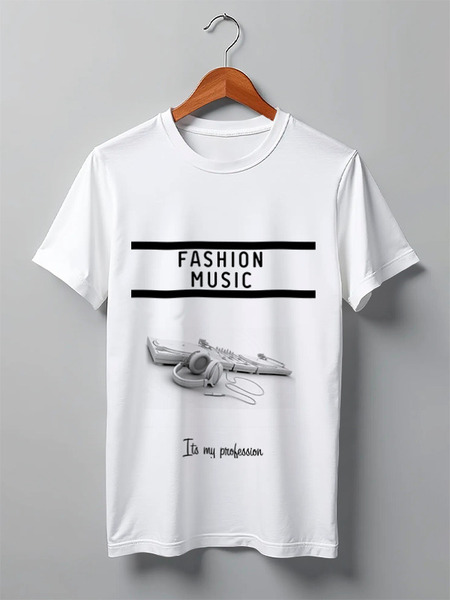 Заказать мужскую футболку в Москве. Футболка классическая Fashion music от Aleksey Sinyakov - готовые дизайны и нанесение принтов.