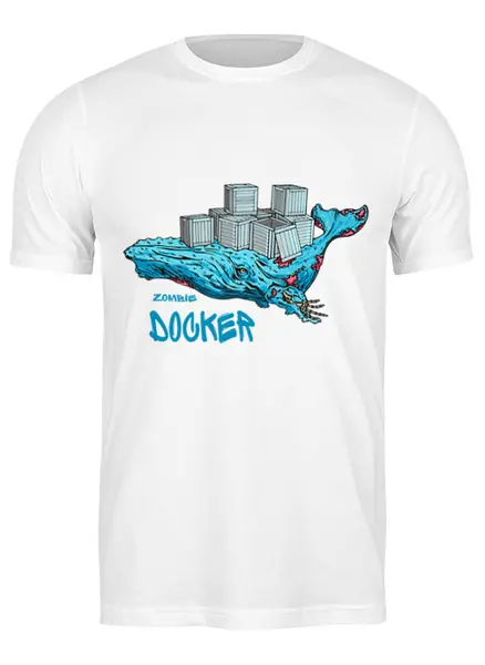 Заказать мужскую футболку в Москве. Футболка классическая Docker от Trish - готовые дизайны и нанесение принтов.