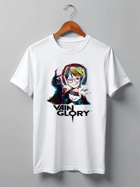 Заказать мужскую футболку в Москве. Футболка классическая Vainglory Кошка от Константин - готовые дизайны и нанесение принтов.