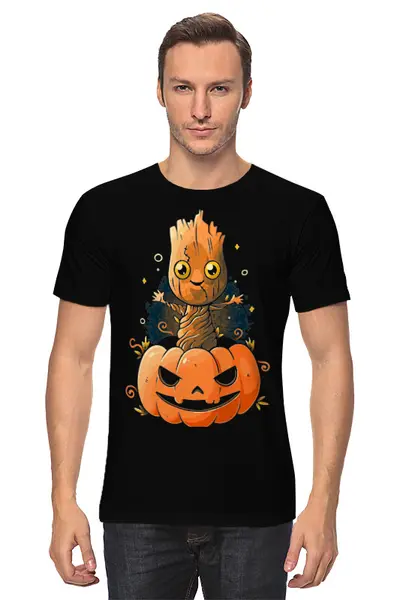 Заказать мужскую футболку в Москве. Футболка классическая Halloween        от T-shirt print  - готовые дизайны и нанесение принтов.