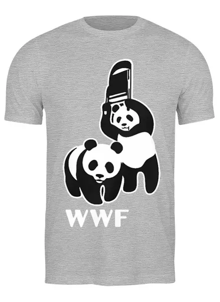 Заказать мужскую футболку в Москве. Футболка классическая WWF Panda от Leichenwagen - готовые дизайны и нанесение принтов.