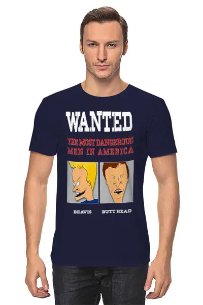 Заказать мужскую футболку в Москве. Футболка классическая ⚠ Wanted ⚠ от balden - готовые дизайны и нанесение принтов.