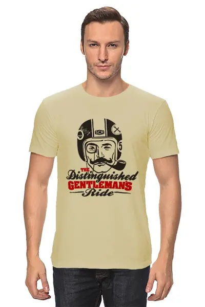 Заказать мужскую футболку в Москве. Футболка классическая The Distinguished Gentleman's Ride от madwheelz - готовые дизайны и нанесение принтов.