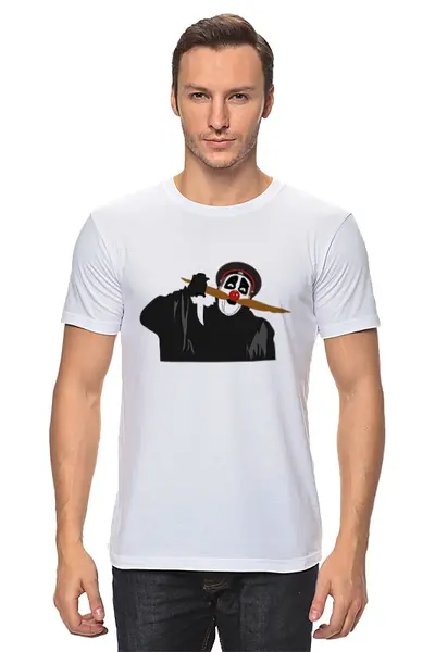 Заказать мужскую футболку в Москве. Футболка классическая Мужик от YellowCloverShop - готовые дизайны и нанесение принтов.