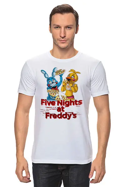 Заказать мужскую футболку в Москве. Футболка классическая ✪ Five Nights at Freddy's ✪ от balden - готовые дизайны и нанесение принтов.