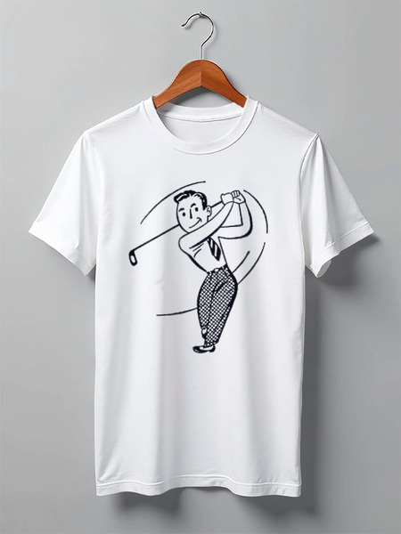 Заказать мужскую футболку в Москве. Футболка классическая Keep Calm and Play Golf от Just kidding - готовые дизайны и нанесение принтов.