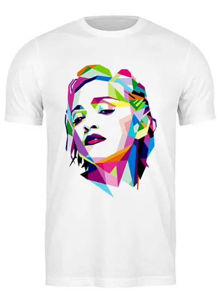 Заказать мужскую футболку в Москве. Футболка классическая Мадонна (Madonna) от coolmag - готовые дизайны и нанесение принтов.