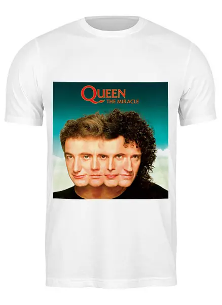 Заказать мужскую футболку в Москве. Футболка классическая Queen от Fedor - готовые дизайны и нанесение принтов.