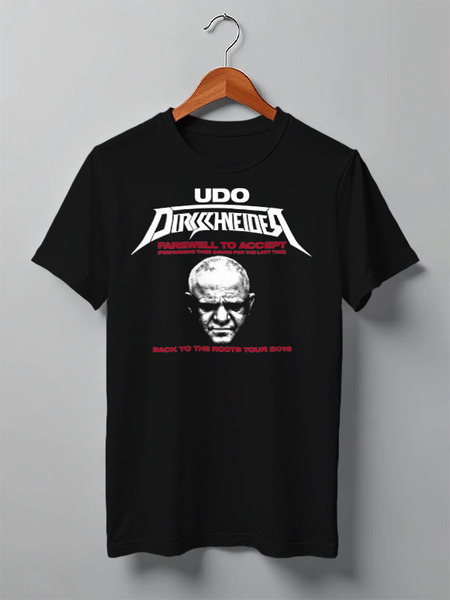 Заказать мужскую футболку в Москве. Футболка классическая Udo Dirkschneider от Leichenwagen - готовые дизайны и нанесение принтов.