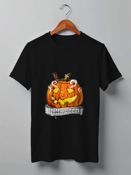 Заказать мужскую футболку в Москве. Футболка классическая Helloween от Антон Величко - готовые дизайны и нанесение принтов.