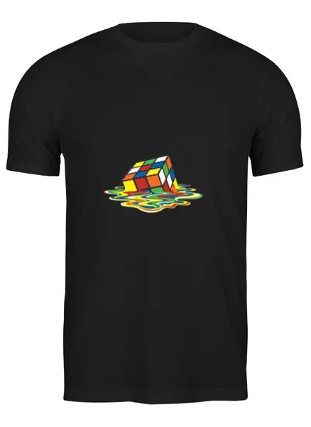 Заказать мужскую футболку в Москве. Футболка классическая Кубик Рубика от YellowCloverShop - готовые дизайны и нанесение принтов.
