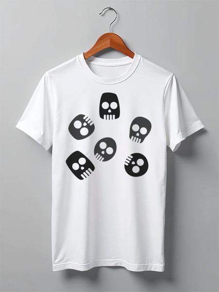 Заказать мужскую футболку в Москве. Футболка классическая Skulls от oneredfoxstore@gmail.com - готовые дизайны и нанесение принтов.