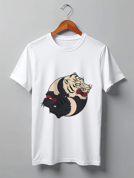 Заказать мужскую футболку в Москве. Футболка классическая Tiger от YellowCloverShop - готовые дизайны и нанесение принтов.