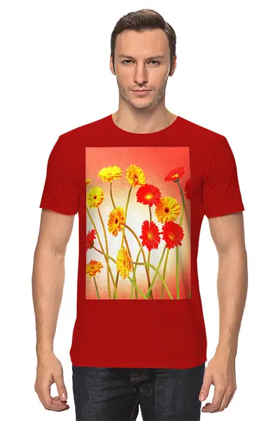 Заказать мужскую футболку в Москве. Футболка классическая Весна от THE_NISE  - готовые дизайны и нанесение принтов.