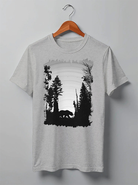 Заказать мужскую футболку в Москве. Футболка классическая Dark Forest от oneredfoxstore@gmail.com - готовые дизайны и нанесение принтов.